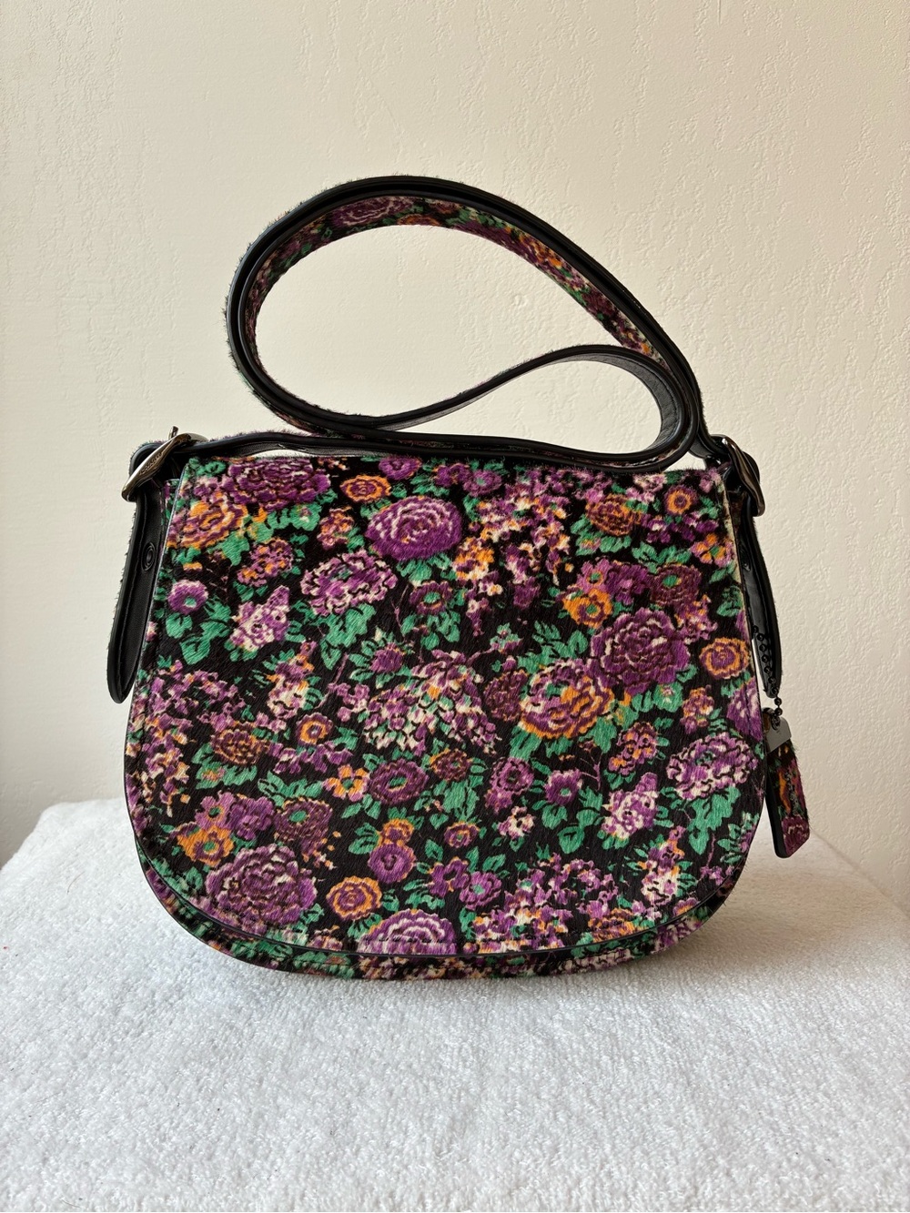 Coach Saddle Bag 23 in Wild Meadow Haircalf